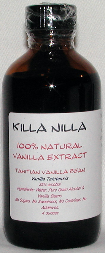 Killa Nilla Vanilla Extract Tahitian 4 ounce